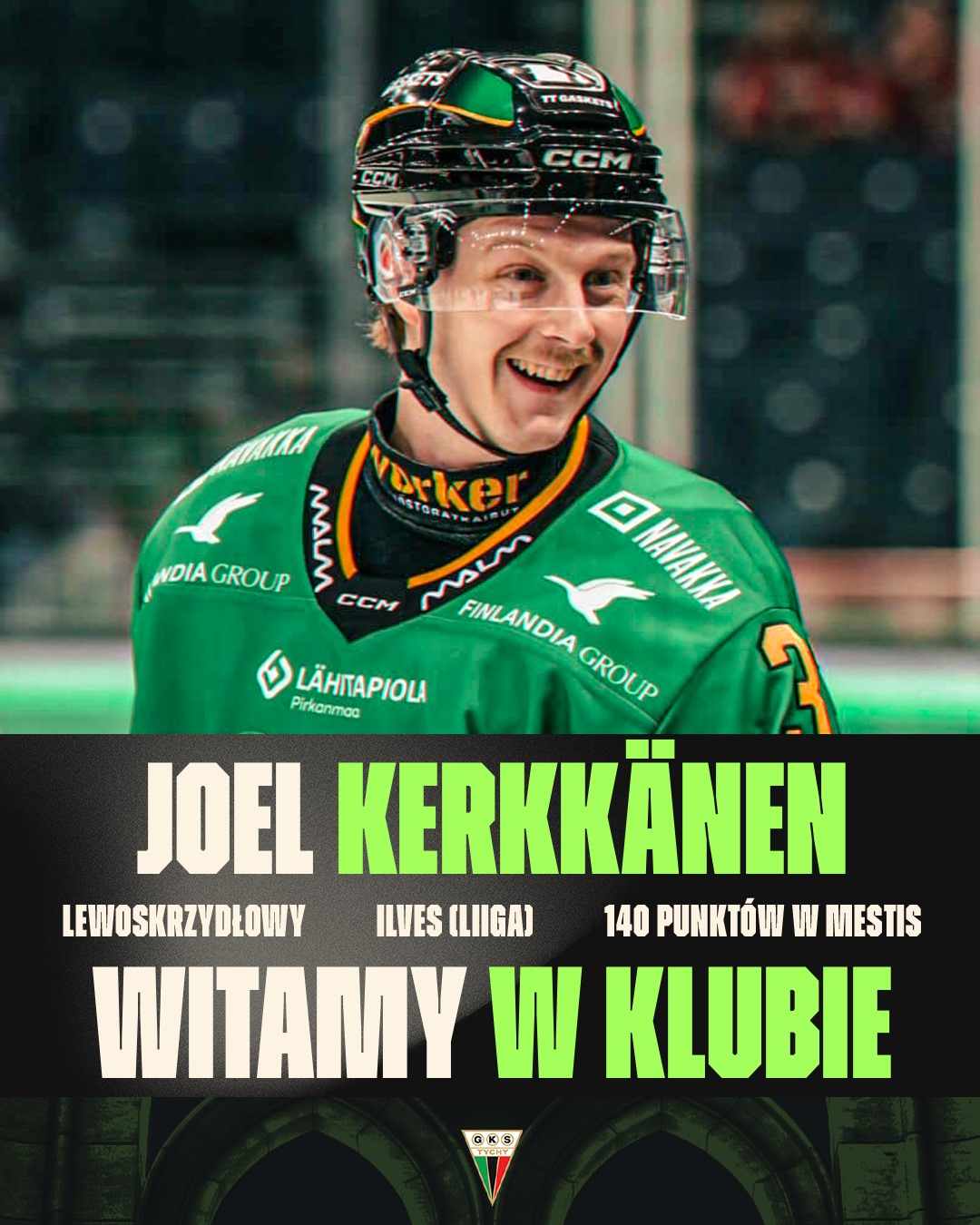 Joel Kerkkänen nowym zawodnikiem GKS Tychy